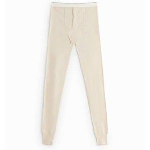 NWT Zara men’s Ribbed leggings ecru
